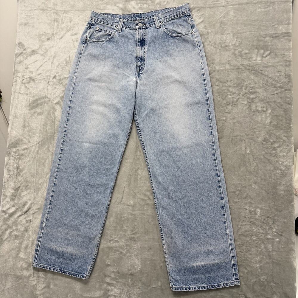 Vintage 90s Levi’s Baggy Fit 36x34(Fits 34x33) Light Wash Denim Distressed Skate